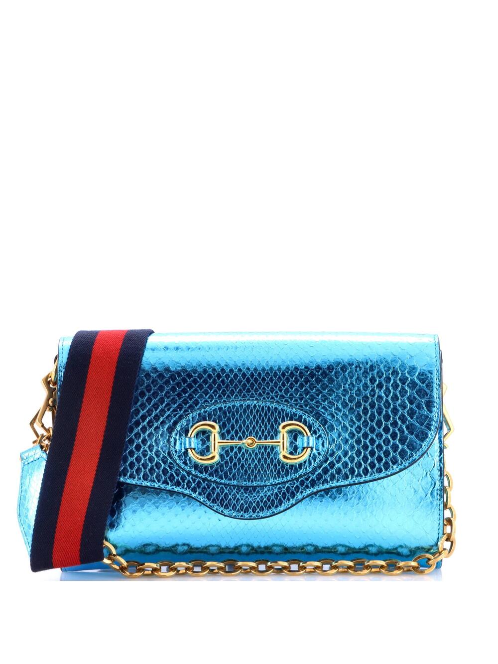 Gucci Horsebit Curved Flap Shoulder Bag #377535G16B